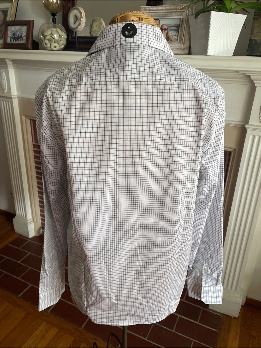 Banana Republic untucked fit Checked Dress Shirt New M